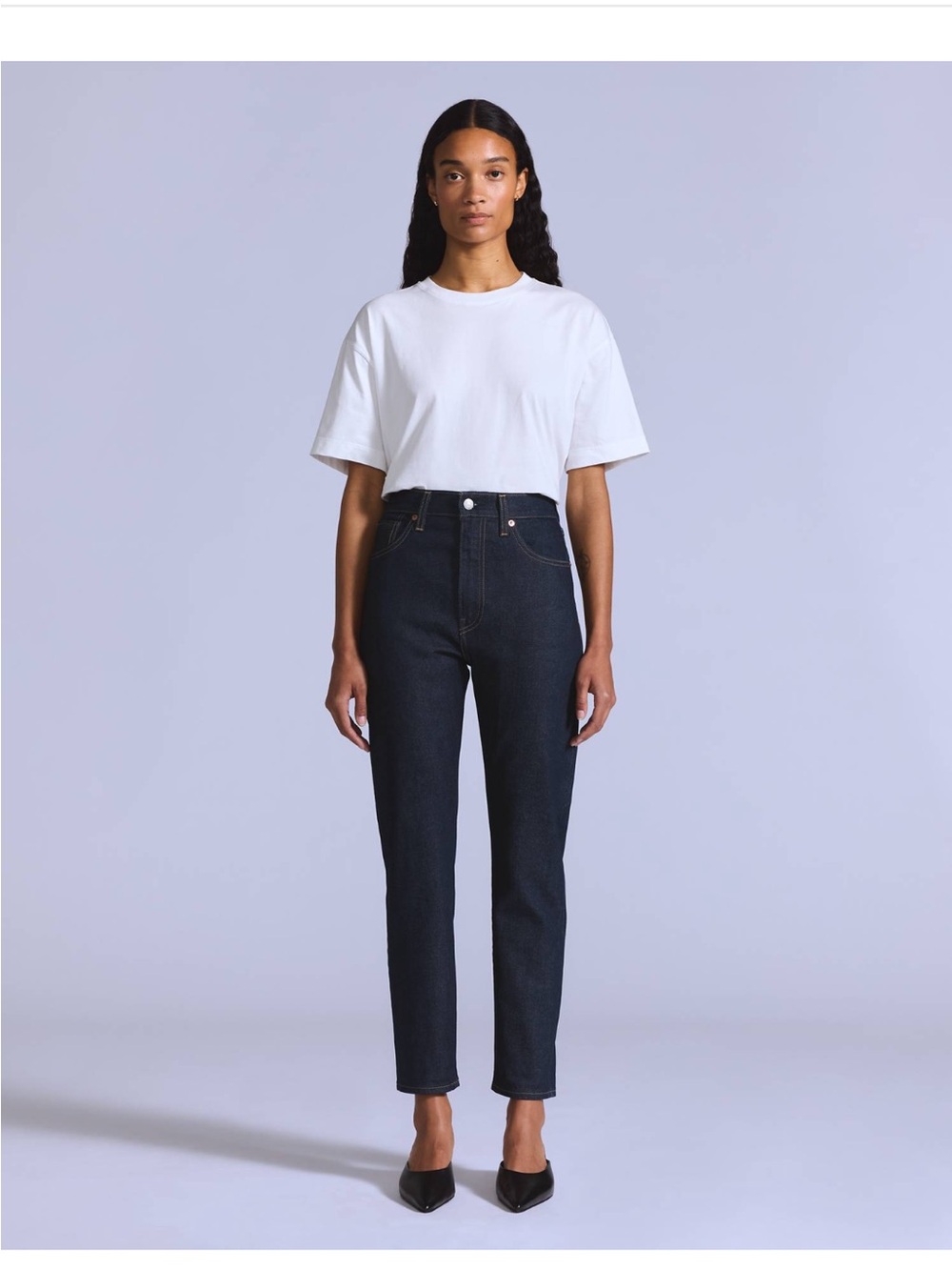 Levi's High-Rise Selvedge Slim Fit Jeans in Dark Indigo